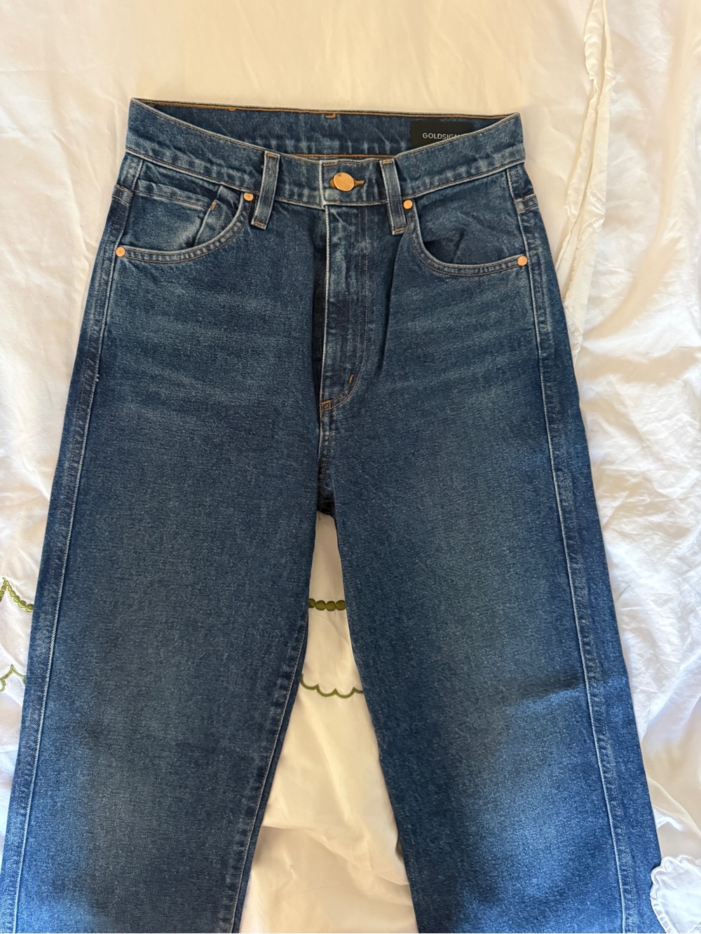Goldsign Dark Blue Straight Leg Jeans
